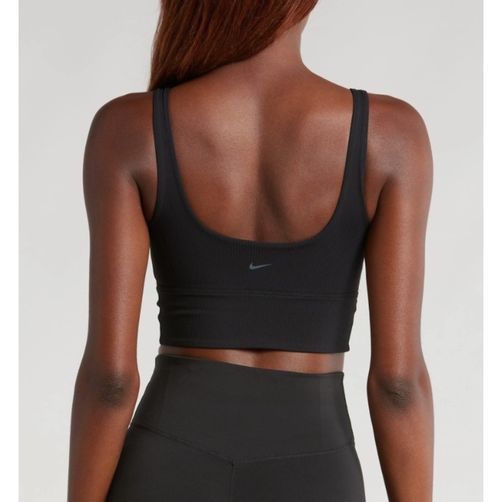 NWOT NIKE Zenvy Rib Dri-Fit Sports Bra Black Women Size XS Active Workout Gym - Picture 2 of 11